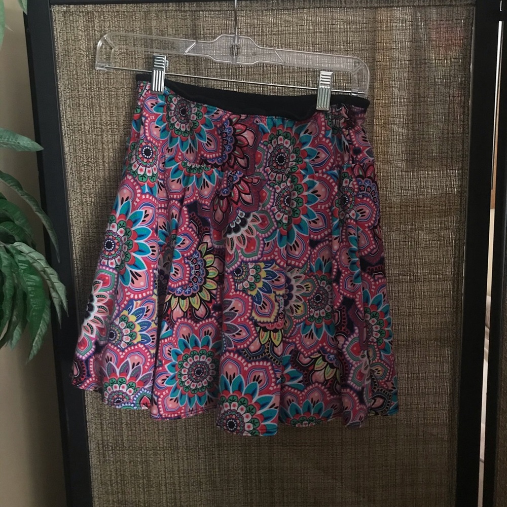 Sparkle Skirts Pink Floral Athletic Skirt